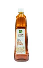 S Siddhagiri's SATVYK THE HEALTH re STORE Wood-Pressed White Sesame Oil- 500ml