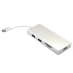 Microware Type C 7 in 1 USB 3.1 Type C to HDMI or USB 3.0 or TF or SD Card Reader Adapter for Projectors, Card Readers, Laptops, Televisions