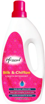 Pfroziel Silk & Chiffon Wash Liquid Detergent (1ltr) No Soda Formula Maintain Color And Shine