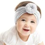 SYGA Baby Girls Cotton Turban Wrap Headbands Hairbands Hair Accessories Soft Ball Headband Elastic Newborn Infant Toddlers Kids 0-3 Years (White)