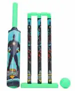 KiddyBuddy - Baby's Little World Cricket Bat with Ball & Stumps - Green