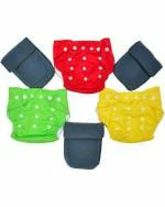 BEAUTIQ CLOTH COLLECTIONS CHARMING STARS Reusable Cloth Diapers with Insert Nappy Liner Pad - M (Pack of 6)