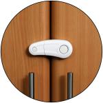 Safe-o-kid Durable Elegant Child Safety Cabinet Lock, White Pack of 8