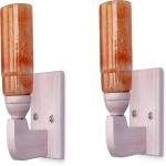 Afast LED Sconce Glass Wall Lamp/Light With Sweet Pink Wood Fitting, 7 Watt (Set Of 4)-DF154####Home decore####Wall Lamp###Lamp cover