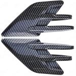 CARIZO Side Fender Vent Cover Trim, Front Fender Side Vent Cover Car Air Outlet Fender Stickers Decorative Strip Compatible with Ford Fiesta (Type-II) 2006-2011