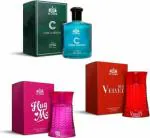 ST-JOHN Hug Me ,Copa Cabana & Red Velvet Eau De Perfume 100ml Each for Men & Women - (Pack of 3)