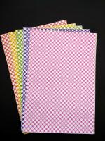 Lakeer A4 Craft Paper Cross Chexs Single Side Glossy Origami Paper Pack of 10 Assorted Colour Sheets
