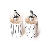 Whinsy (Pack of 2) Liquid Soap Dispenser|Dot Print Plastic Empty Bathroom Sanitizer|Lotion|Shampoo Dispenser Bottle