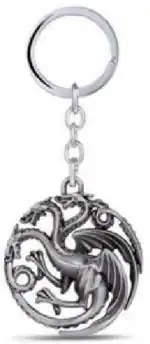 Blue Aura Suraj Enterprises Silver Metal Game Of Thrones Fire And Blood Targaryen Key Chain