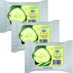 GINNI Cleansing and Make-up Remover Wet Wipes (Cucumber) (30 wipes/pack) (Pack of 3)