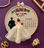 ZIG ZAG Wedding era 3rd Customized Embroidery Hoop Gift for First Love,Anniversary,Marriage,SpacialGift for Couples,Save The Date
