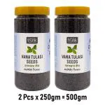 Nature's Trunk- Vana Tulasi Seeds | Basil Seeds |Pignut Seeds | Edible Tulsi Seeds (Carya Glabra) | Talmakhana | Pure, Natural & Healthy | Weight loss| Hair Growth- (Pack of 2) (250G Each)