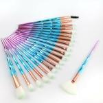 Glamour Beauty Eye Shadow Makeup Brush Set,20pc Shiny Diamond Eye Makuep Brushes,Unicorn Makeup Brush Kit