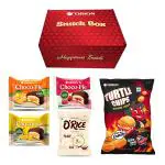 Orion Turtle Shaped Spicy Devil Corn Chips , Chocopie Cookies and ORice - Korean Sampler Snack Box