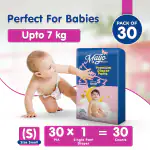 MAYO ULTIMA All round Baby Protection Cotton Diaper Pants | Premium Ultrasoft Disposable, Breathable, 7x More Absorbing Power, Leakproof, Anti-Rash | 12hrs Protection - (Small) 30 Single Pants