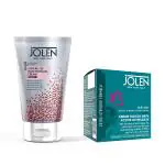 Jolen New York Lumeric B3 Hair Removal Cream (Peach) 50g & Creme Bleach with Active O2 40g - Combo