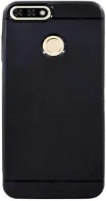 COVERBLACK Rubber Back Cover Compatible model for Huawei Honor 7C - LND-AL30 - Black