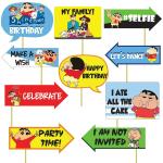 Festiko 10 Pieces Shinchan Birthday Theme Photo Booth Props For Kids, Theme Birthday Party PhotoBooth Props And PhotoBooth Of Different Birthday Themes (Shinchan Birthday Props)