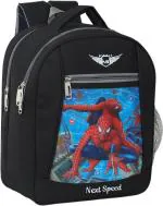 Next Speed Spiderman School Bag for Boys, Pre School Nursery to 3rd Class | Waterproof School Bag, 25 L (Black)