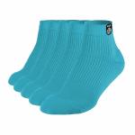 KUE Compression Ankle Socks For Men & Women I Improved Blood Circulation, Pain Relief, Daily Use, Running & Sports, Moisture Wicking I Ankle Length Sports Socks (Combo Pack Of 5 - Turquoise - S/M)