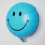 Festiko Decorative Smiley Balloon Smiley Face, Emoji Foil Balloon For Birthday Anniversary Decoration (Smile Balloon Set Of 1Pcs) (Blue)