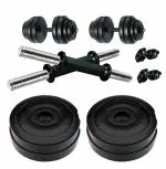 SX Fitness Home Gym Setup Combo Pack 12KG PVC Weight Plates Adjustable Dumbbell