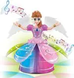 Mezire 360 Degree Musical Dancing Doll Angel Girl Toy With Lights & Sound (Multicolor)