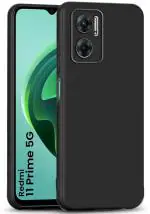 KrKis Mi Redmi Note 11E 5G, Redmi 11 Prime 5G Black Silicon Camera Bump Protector Back Cover