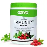 OZiva Plant Based Immunity Booster Powder(Plant Vitamin C With Giloy, Elderberry, Acerola Cherry, Rosehip, Acai Berry Extracts) For Better Immunity & Respiratory Health, 250g,Green