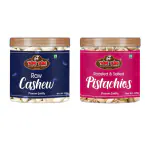 YUM YUM Premium 100% Natural Dry Fruits Combo Pack 400g- Cashews & Pistachios (4 x 100 g)