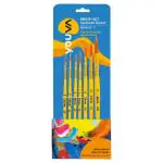 Navneet Youva | Synthetic Round Brushes for Pro Students and Artists | Set of 7 | Pack Contains - Brush No. 0, 2, 4, 6, 8, 10 & 12