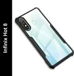 Hot Selling Back Cover for Infinix Hot 8 |Transparent | Grip Case | Pack of: 1