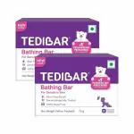 Tedibar Moisturising Baby Bathing Bar with Skin Friendly PH|100% Soap Free|Prevents Dryness & Rashes|Dermatologically Tested 75gm x Pack of 2