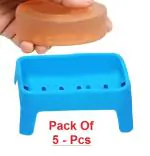 Krifton Simple Soap Case, Soap Holder, Portable Plastic Self Draining Soap Stand for Bathroom, Outdoor Camping, Traveling (Pack Of 5 pcs )