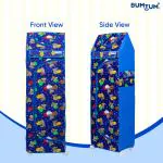 BUMTUM Baby Multipurpose 6 Shelves Durable Foldable Wardrobe | Unbreakable Plastic Material | Cartoon Printed Cover (Blue)