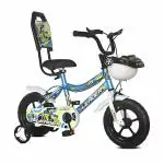 Leader Nitro Kids Cycle 12T with Training Wheels (SEMI-Assembled) for Boys and Girls Ideal for Age Group 1-3 Years | Frame: 6 Inches | Color : Sky Blue
