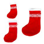 Hippity Hop Velvet Red, White Christmas Stockings (Pack Of 3)