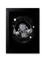 Blue Nexus Astronaut in space Wall Poster with Wall Frame Room Art Painting Collection A4 size 10x13