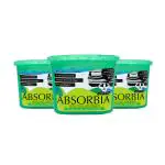Absorbia Moisture Absorber & Odour Buster with Activated Charcoal | Family Pack of 3 (600ml Each) | Dehumidier for Wardrobe, Cupboards & Closets | Fights Against Mould, Fungus & Musty smells