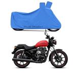 Bull Rider Blue UV Protection Two Wheeler Bike Cover For Royal Enfield Thunderbolt 350