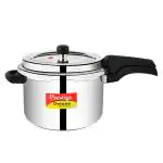 Prestige Silver Stainless Steel Svachh Deluxe Alpha Outer Lid Pressure Cooker - 6.5 L
