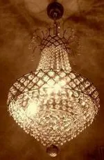 SHRI MAHAL ANTIQUES Round New Good Looking As Four K9 Crystal Chandelier Incandescent