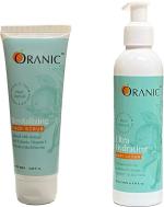 ORANIC Plant Derived Face Scrub and Body Lotion Paraben and SLS Free Orange Peel Extract (pack of 2)