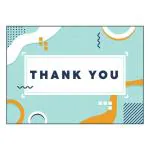 Festiko Thank You Cards (Light Blue 30 Pcs), Party Items, Birthday, Anniversary, Wedding Return Gifts, Gift Accessories