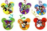 Festiko 80Cm 12Pcs Party Hanging Swirl Decorations, Party Swirl Decorations, Hanging Swirl For Ceiling Decorations For Birthday Decoration (Mickey Mouse Swirls)