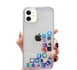 Monkish Apple Iphone 11 Pro Floting Icons Mobile Back Cover Transperent