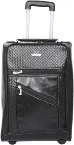 POLO CLASS Black Polyester Adjustable and Durable Luggage Trolley Bag - 55 cm