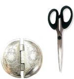 Urban Buy Multicolor Aluminium Gujiya And Small Scissors Kitchen Tool Set 2 Pc