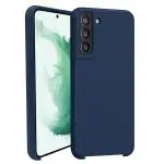 LIRAMARK Liquid Silicone Soft Back Cover Case for Samsung Galaxy S22 5G (6.1 inch) (Midnight Blue)