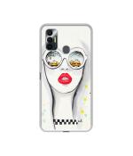 Casotec Girl Design Printed Silicon Soft TPU Back Case Cover for Tecno Spark 7